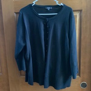 Women’s 2XL black cardigan sweater